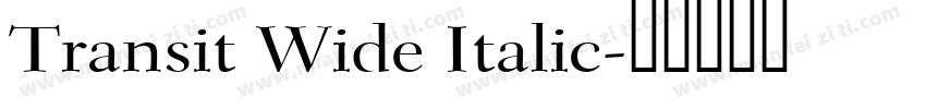 Transit Wide Italic字体转换
